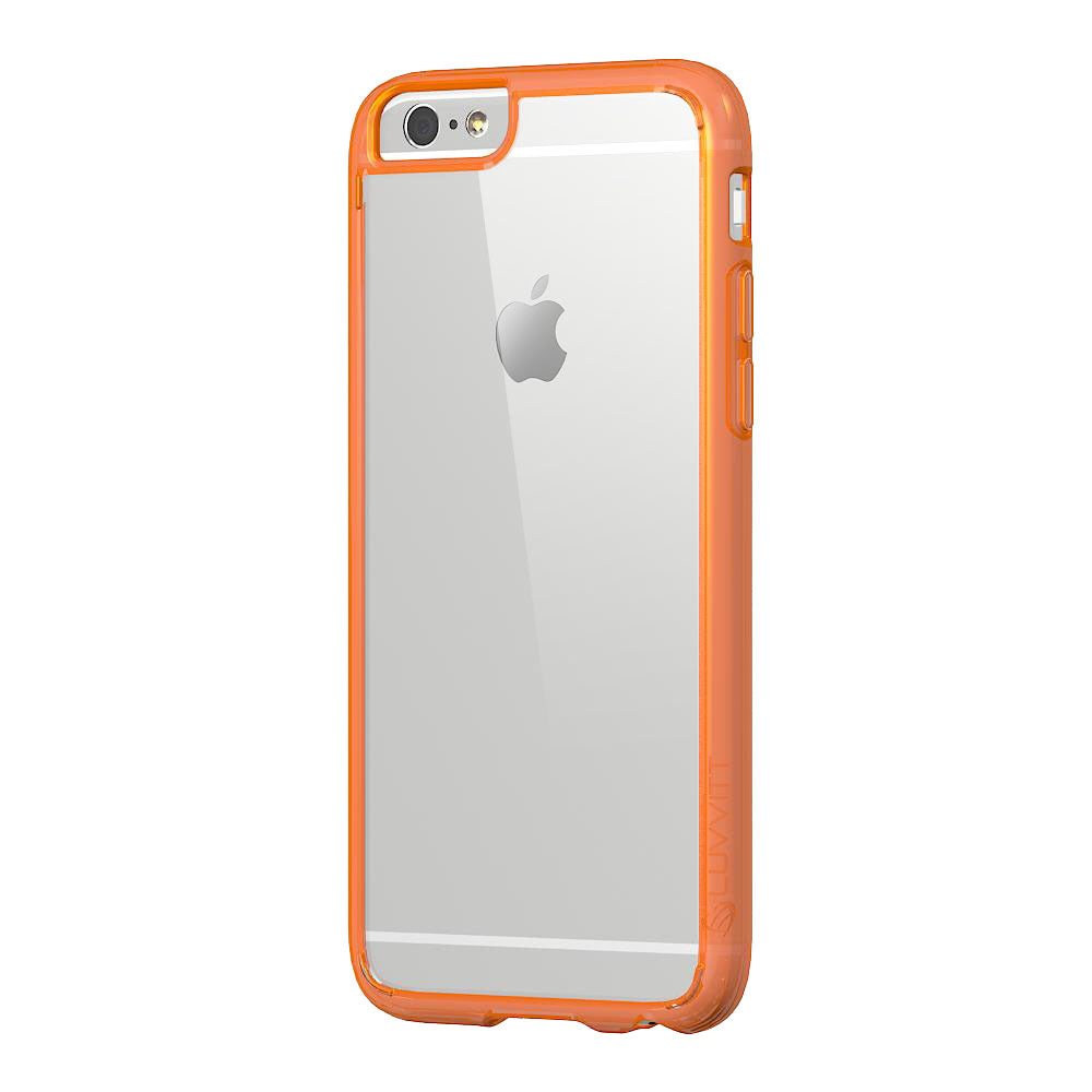 LUVVITT CLEARVIEW Case for iPhone 6S / 6 | Hybrid Back Cover - Neon Orange