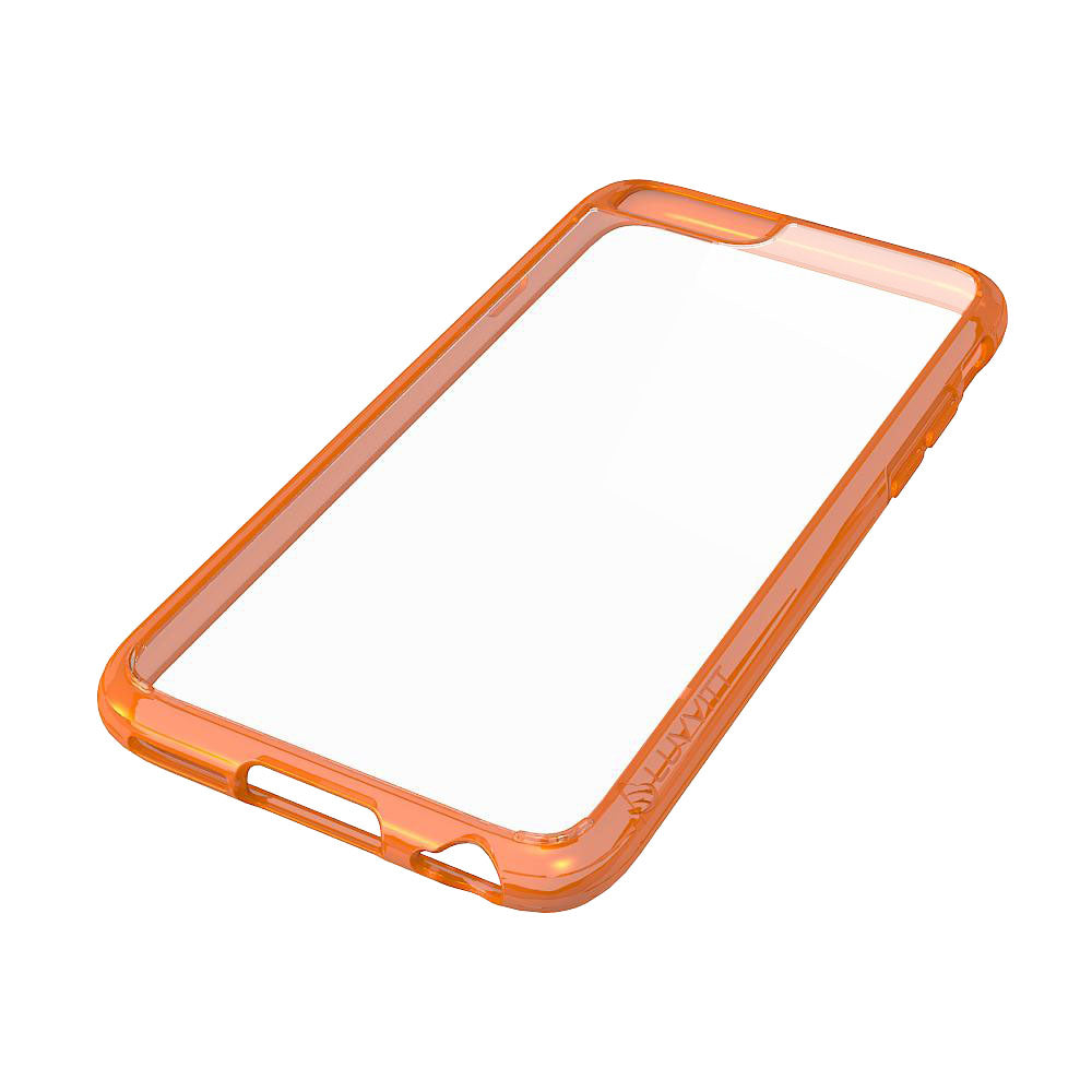 LUVVITT CLEARVIEW Case for iPhone 6S / 6 | Hybrid Back Cover - Neon Orange