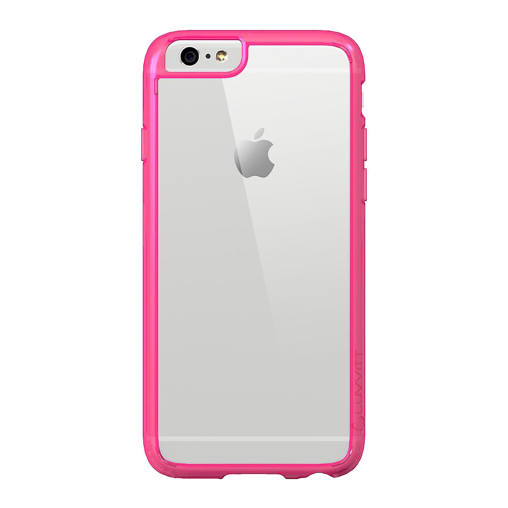 LUVVITT CLEARVIEW Case for iPhone 6S / 6 | Hybrid Back Cover - Neon Pink