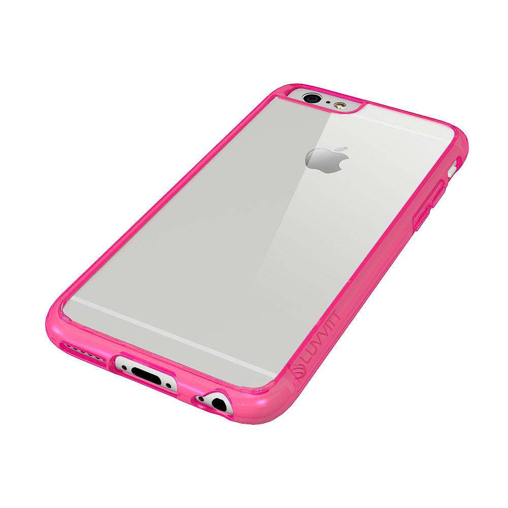 LUVVITT CLEARVIEW Case for iPhone 6S / 6 | Hybrid Back Cover - Neon Pink