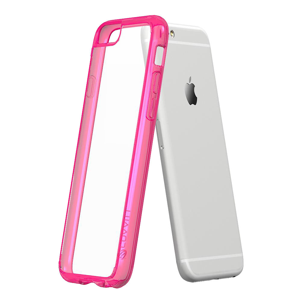 LUVVITT CLEARVIEW Case for iPhone 6S / 6 | Hybrid Back Cover - Neon Pink