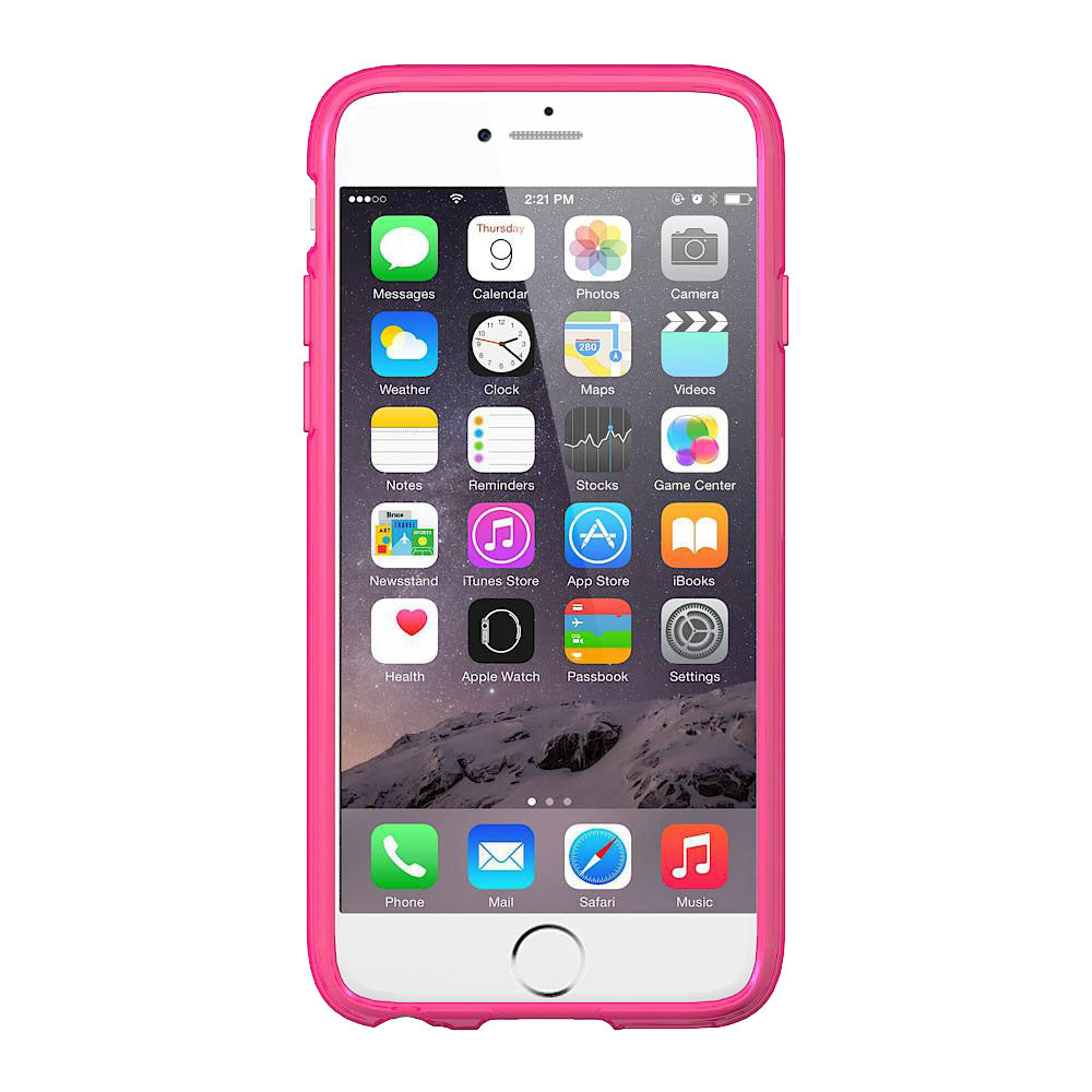 LUVVITT CLEARVIEW Case for iPhone 6S / 6 | Hybrid Back Cover - Neon Pink