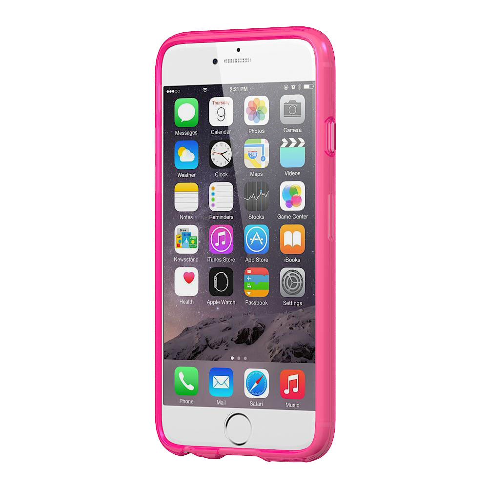 LUVVITT CLEARVIEW Case for iPhone 6S / 6 | Hybrid Back Cover - Neon Pink