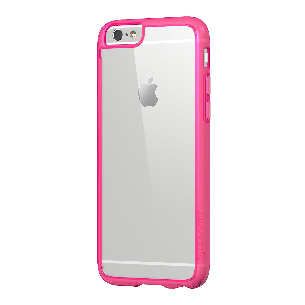 LUVVITT CLEARVIEW Case for iPhone 6S / 6 | Hybrid Back Cover - Neon Pink