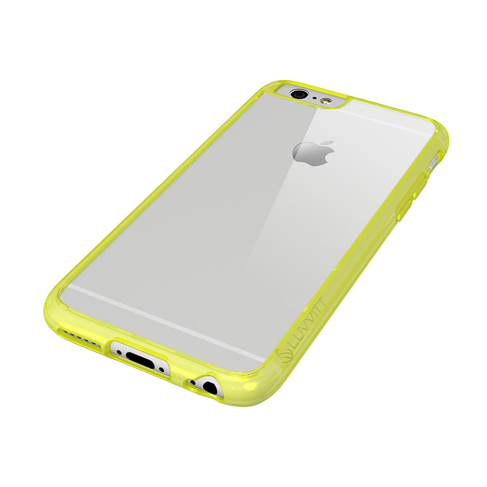 LUVVITT CLEARVIEW Case for iPhone 6S / 6 | Hybrid Back Cover - Neon Yellow