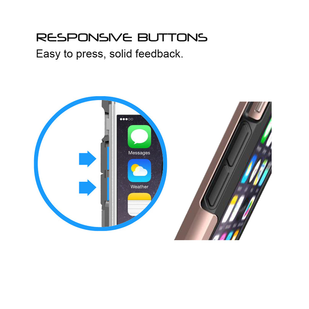 LUVVITT ULTRA ARMOR WALLET Case for iPhone 6s Dual Layer Back Cover - Rose Gold