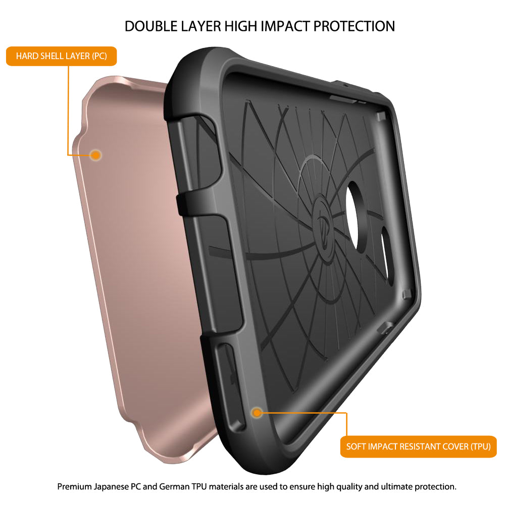 LUVVITT ULTRA ARMOR WALLET Case for iPhone 6s Dual Layer Back Cover - Rose Gold
