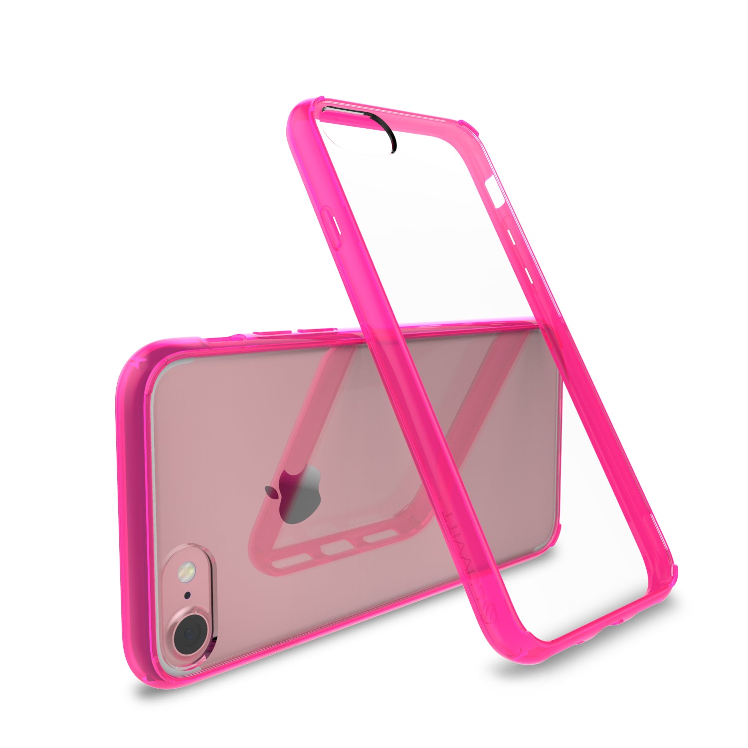 Luvvitt Clear View Hybrid Case for Apple iPhone SE 2020 and iPhone 7 and 8 - Pink