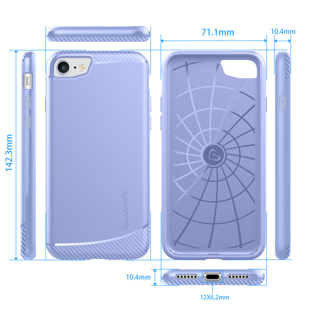 Luvvitt Sleek Armor Slim Case for iPhone 7 / 8 / SE 2000 - Violet