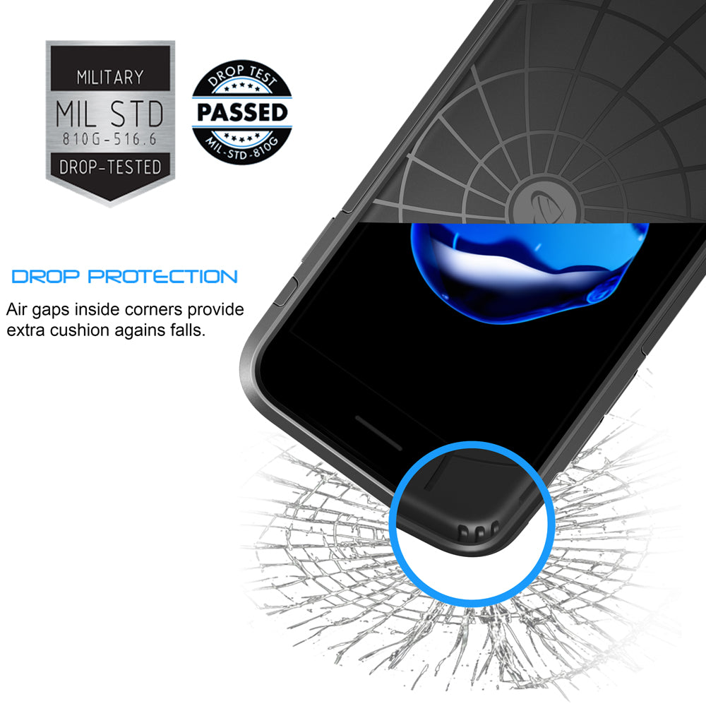 Luvvitt Ultra Armor Dual Layer Case for iPhone SE 2020/ iPhone 7 /iPhone 8 Black