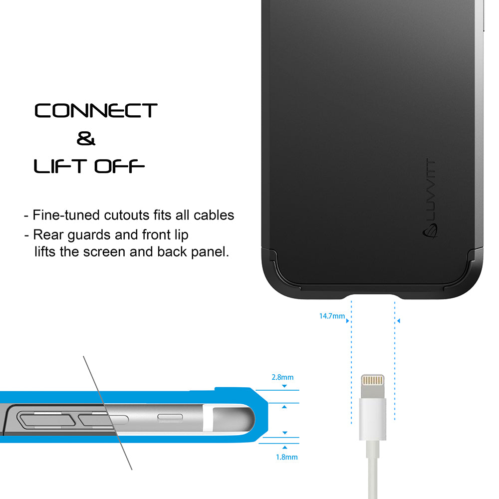 Luvvitt Ultra Armor Dual Layer Case for iPhone 8 - Black