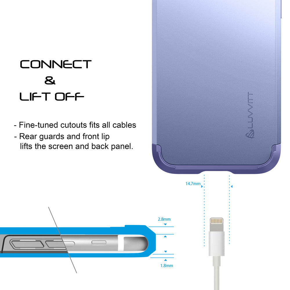 Luvvitt Ultra Armor Dual Layer Case for iPhone SE 2020 / iPhone 7 and 8 - Violet