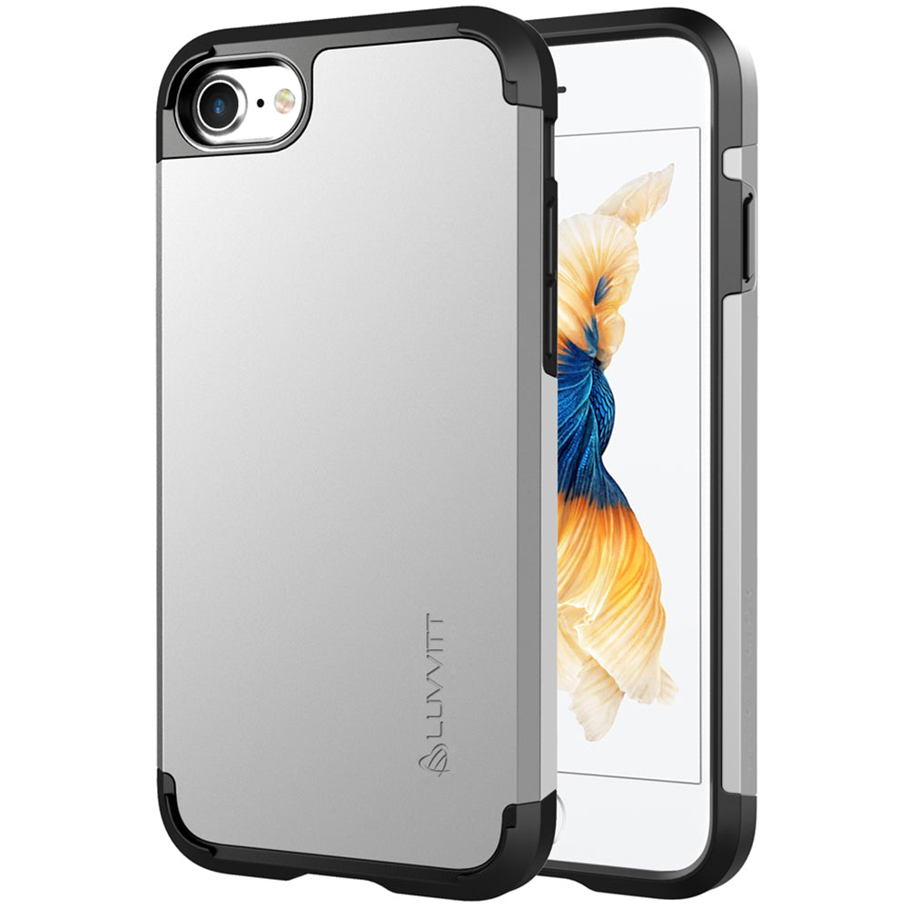 Luvvitt Ultra Armor Dual Layer Case for iPhone SE 2020 / iPhone 7 and 8 - Silver