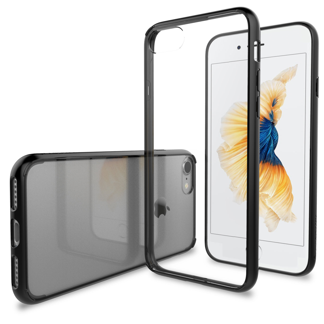Luvvitt Clear View Hybrid Case for Apple iPhone SE 2020 and iPhone 7 and 8 - Black
