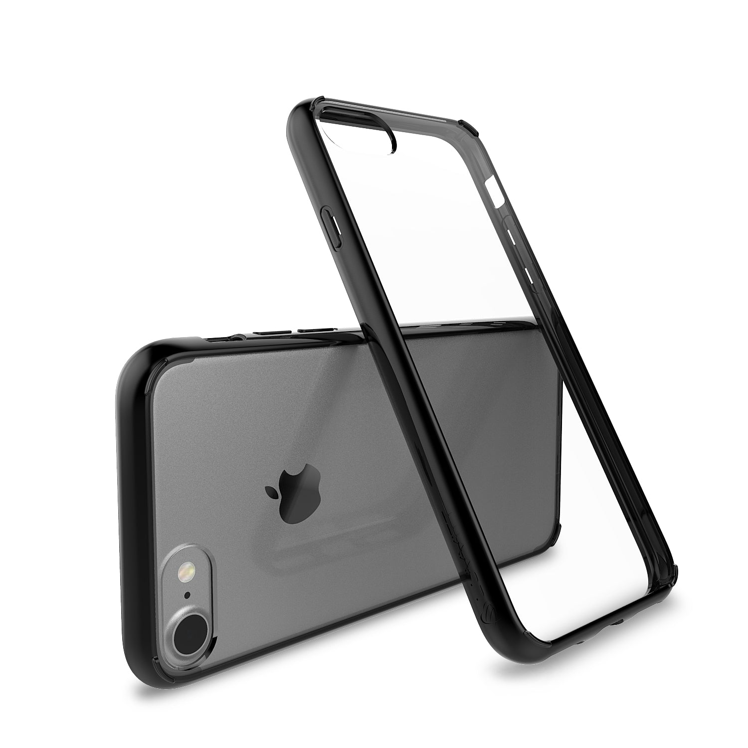 Luvvitt Clear View Hybrid Case for Apple iPhone SE 2020 and iPhone 7 and 8 - Black