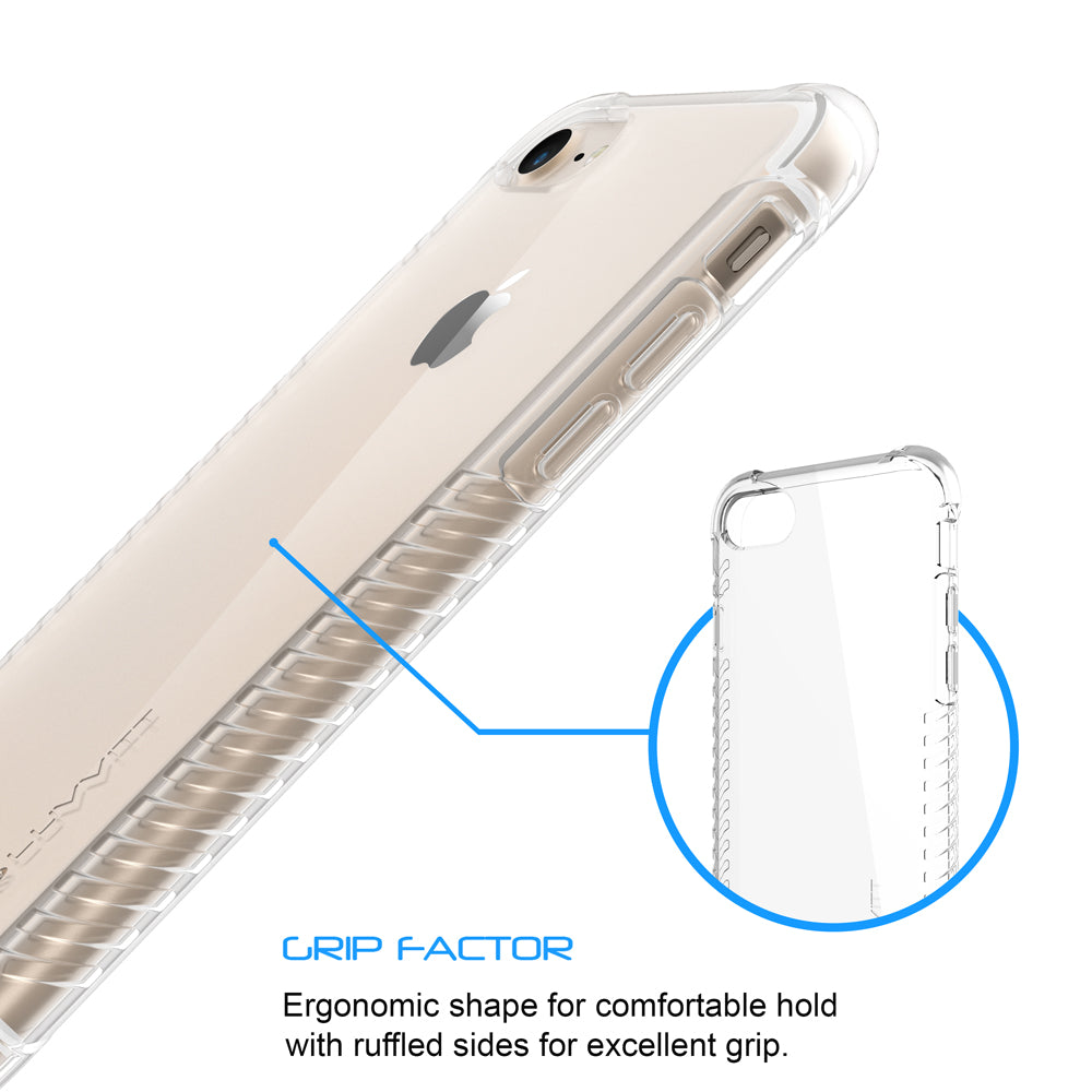 Luvvitt Clear Grip Flexible TPU Case for iPhone SE 2020, iPhone 7 and 8 - Clear