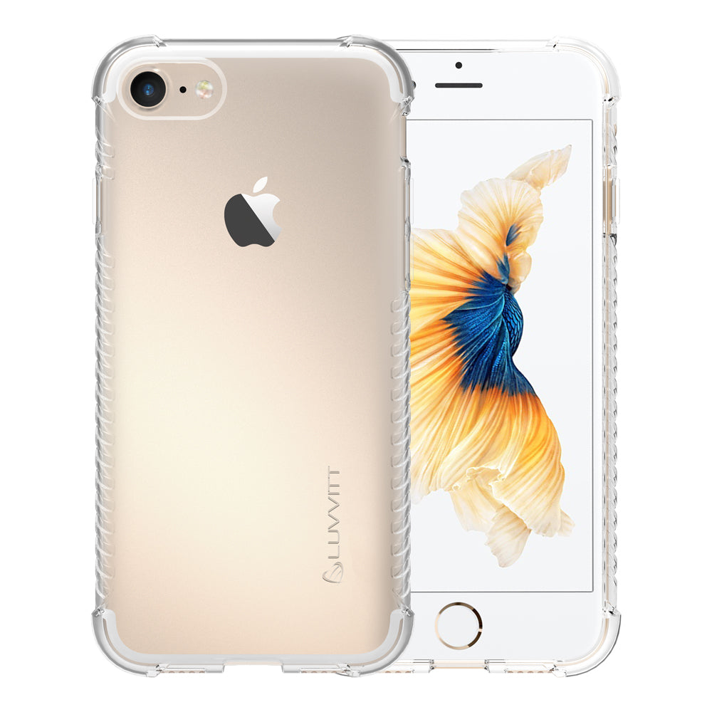 Luvvitt Clear Grip Flexible TPU Case for iPhone SE 2020, iPhone 7 and 8 - Clear