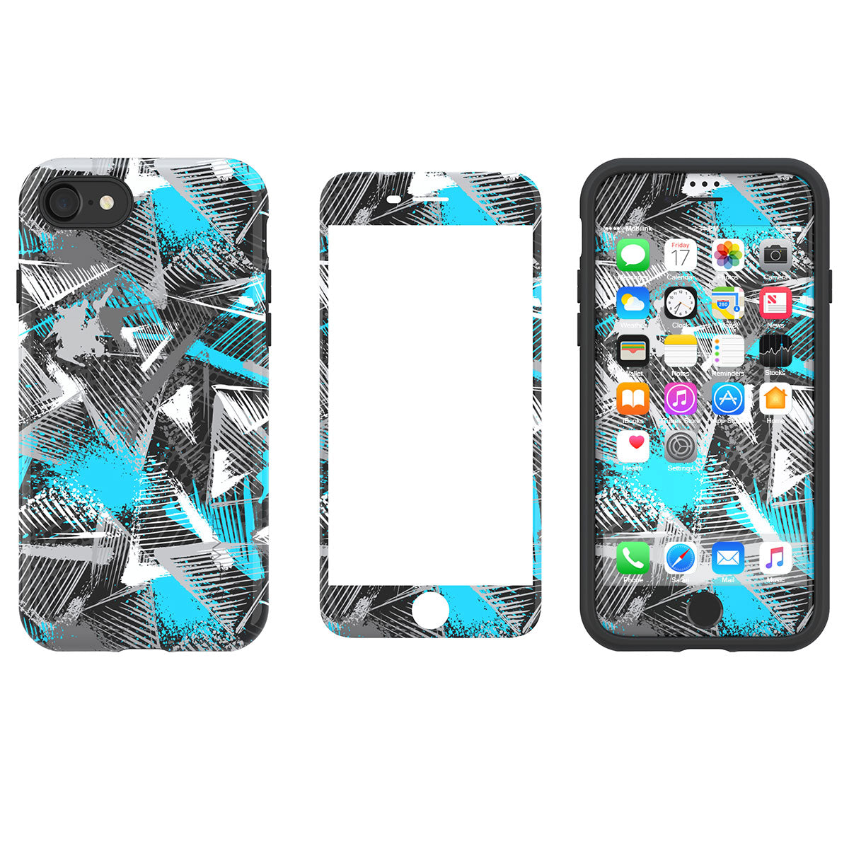 LUVVITT ARTOLOGY Case and Tempered Glass Set for iPhone 7/8 Plus - Bundle P003