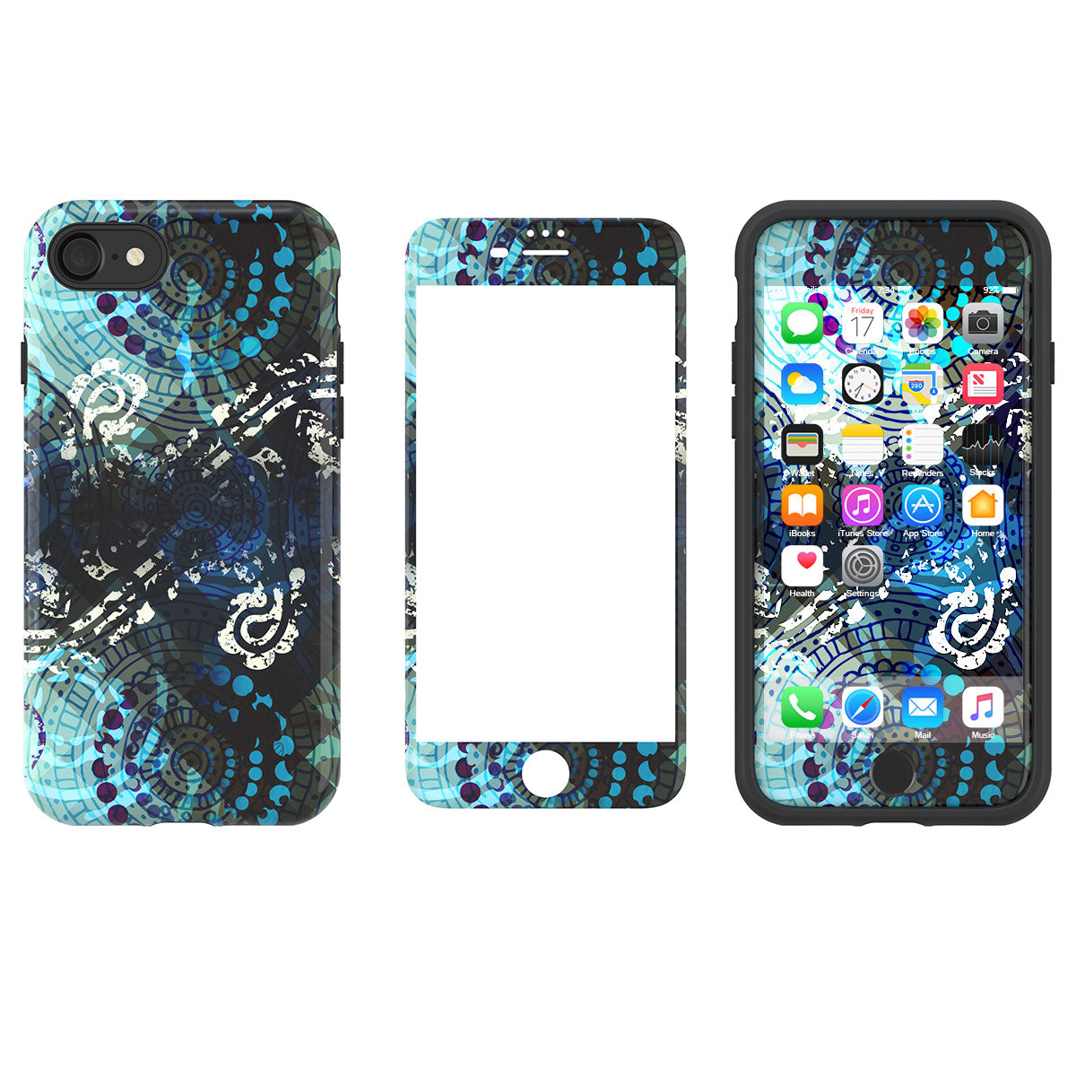 LUVVITT ARTOLOGY Case and Tempered Glass Set for iPhone 7/8 Plus - Bundle P007