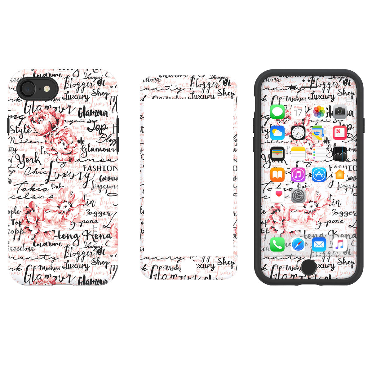 LUVVITT ARTOLOGY Case and Tempered Glass Set for iPhone 7/8 - Bundle R015