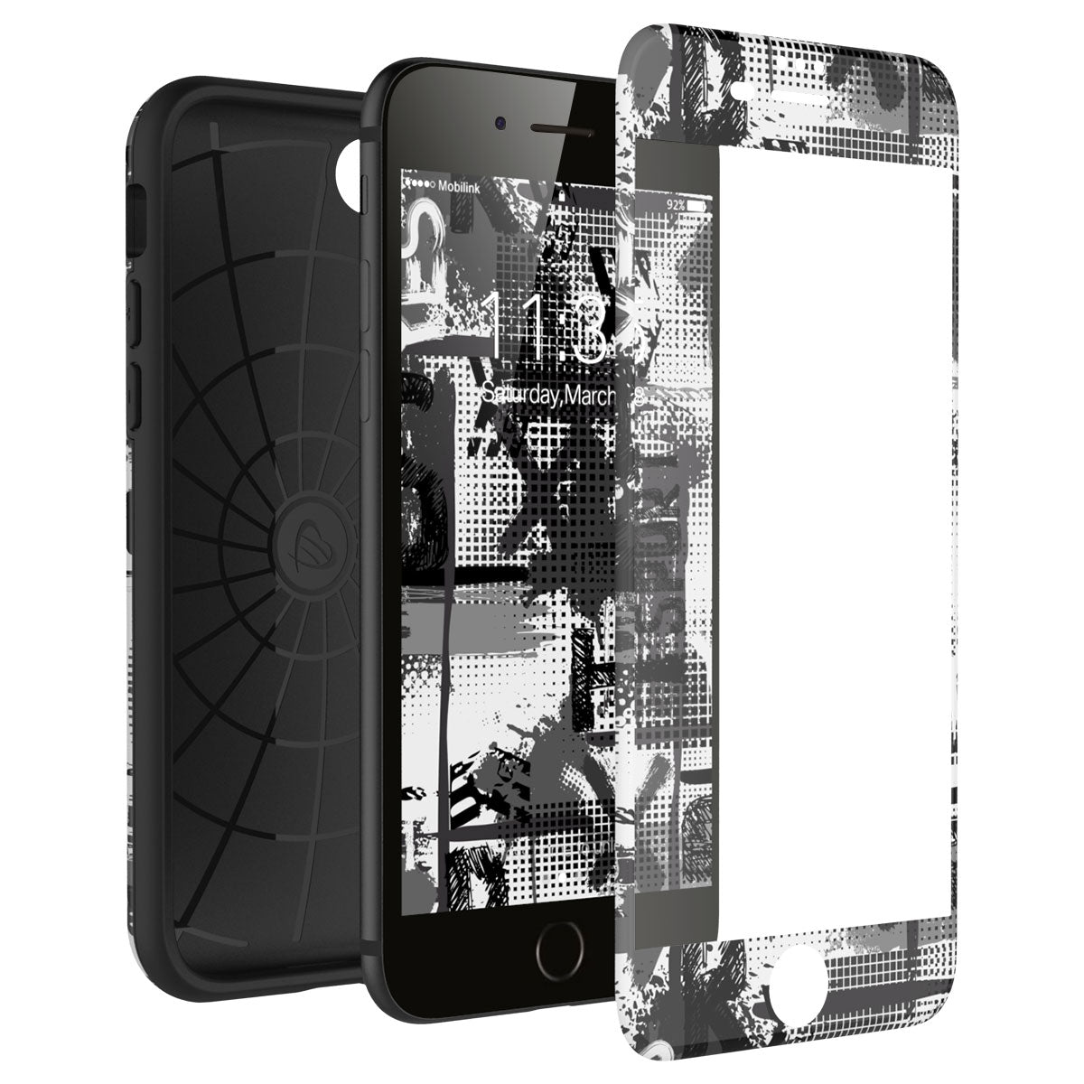 LUVVITT ARTOLOGY Case and Tempered Glass Set for iPhone 7/8 Plus - Bundle P016