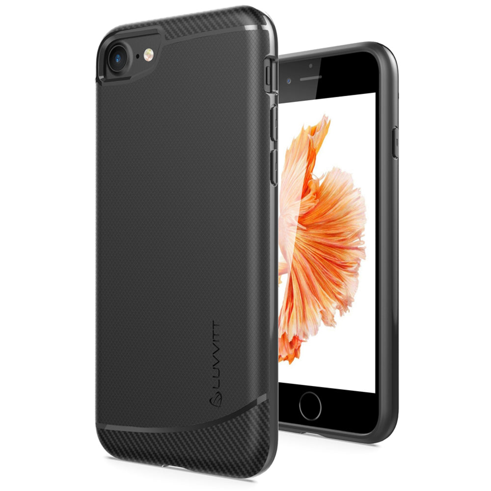Luvvitt Sleek Armor Slim Case for iPhone 7 and 8 - Black