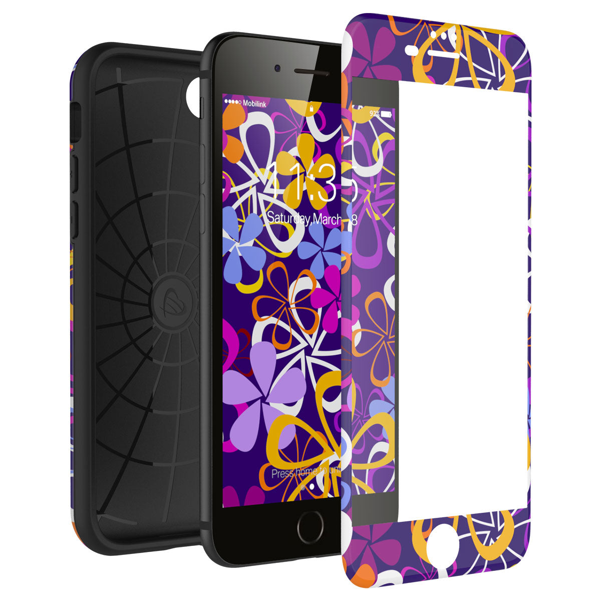 LUVVITT ARTOLOGY Case and Tempered Glass Set for iPhone 7/8 - Bundle R006