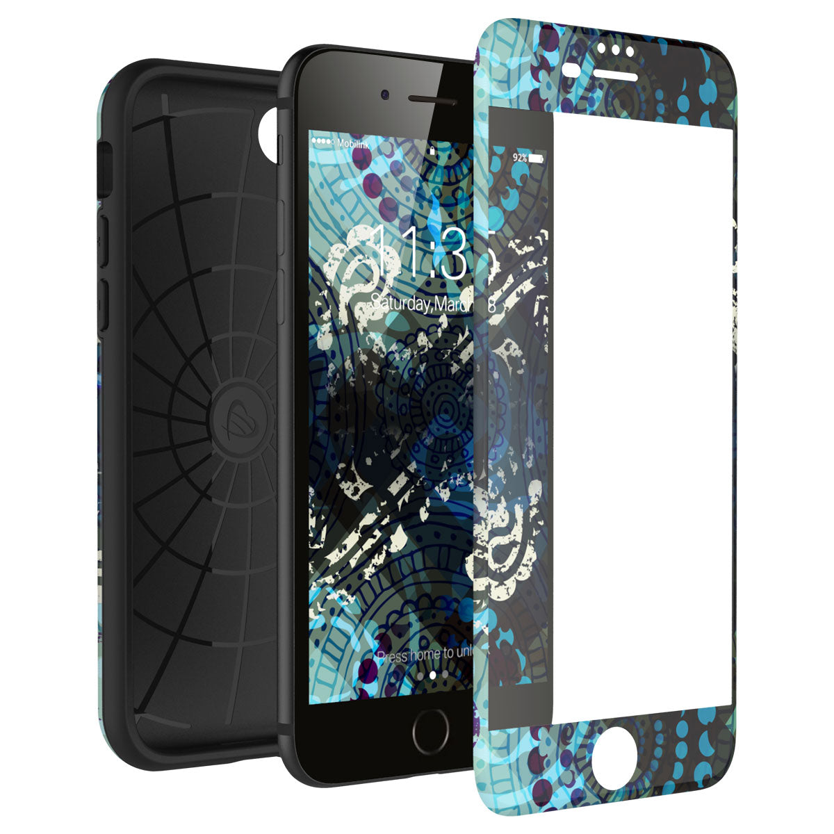LUVVITT ARTOLOGY Case and Tempered Glass Set for iPhone 7/8 Plus - Bundle P007