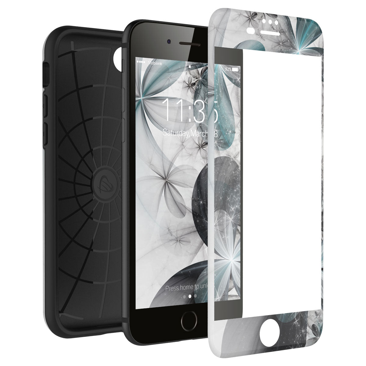 LUVVITT ARTOLOGY Case and Tempered Glass Set for iPhone 7/8 Plus - Bundle P008