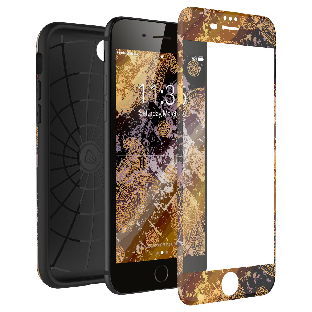 LUVVITT ARTOLOGY Case and Tempered Glass Set for iPhone 7/8 - Bundle R012