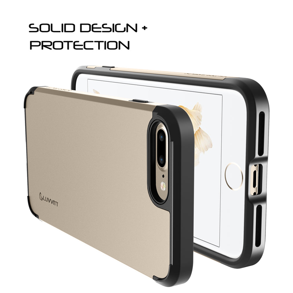 Luvvitt Ultra Armor Dual Layer Case for iPhone 7 Plus and 8 Plus - Gold