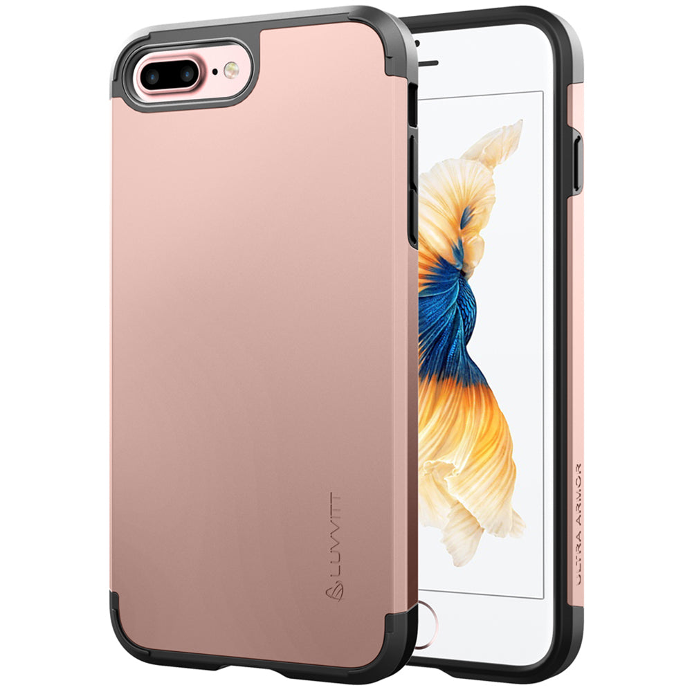 Luvvitt Ultra Armor Dual Layer Case for iPhone 7 Plus and 8 Plus - Rose Gold