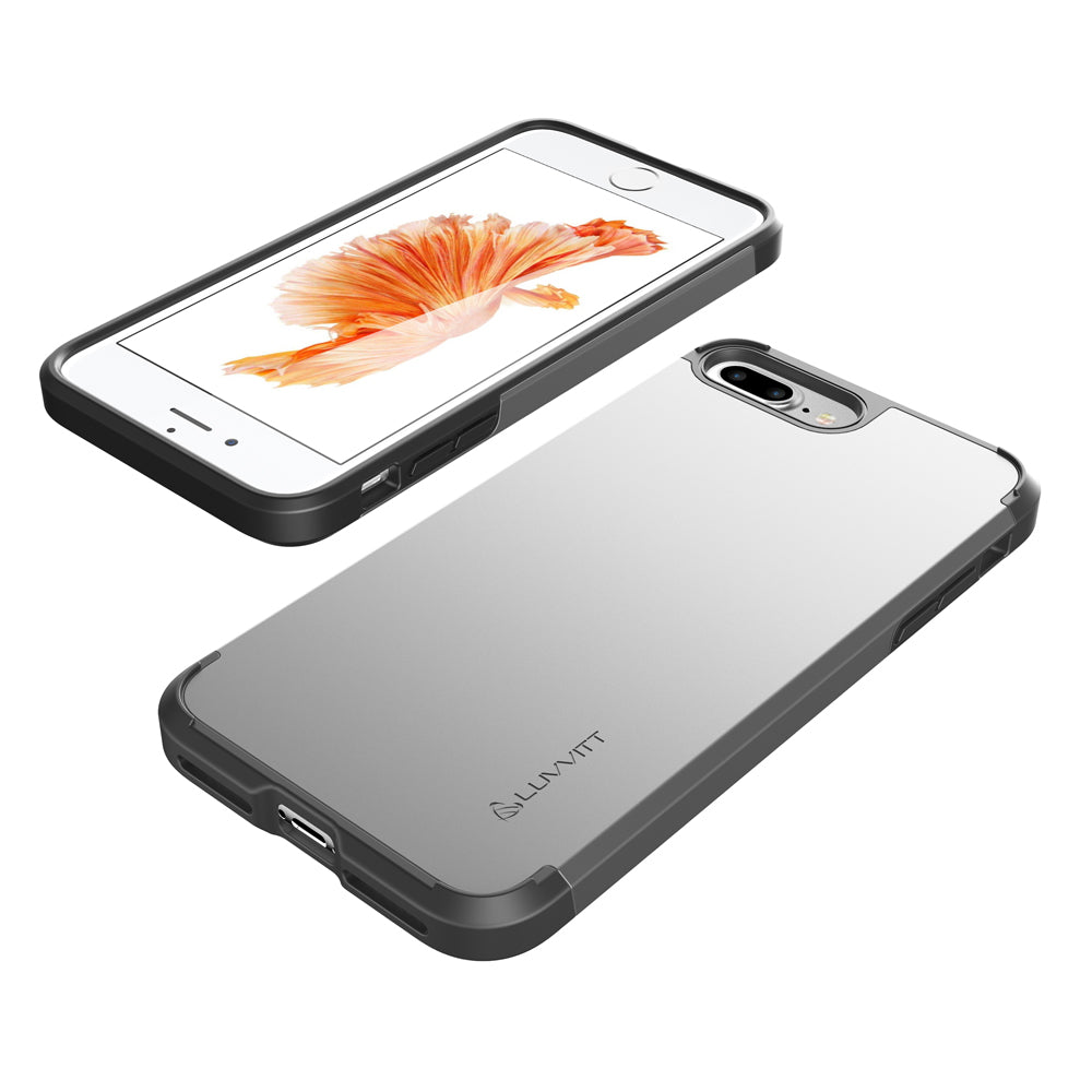Luvvitt Ultra Armor Dual Layer Case for iPhone 7 Plus and 8 Plus - Silver