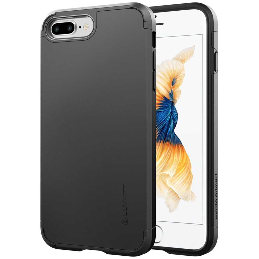 LUVVITT ULTRA ARMOR iPhone 7 PRO Case | Dual Layer Back Cover - Black