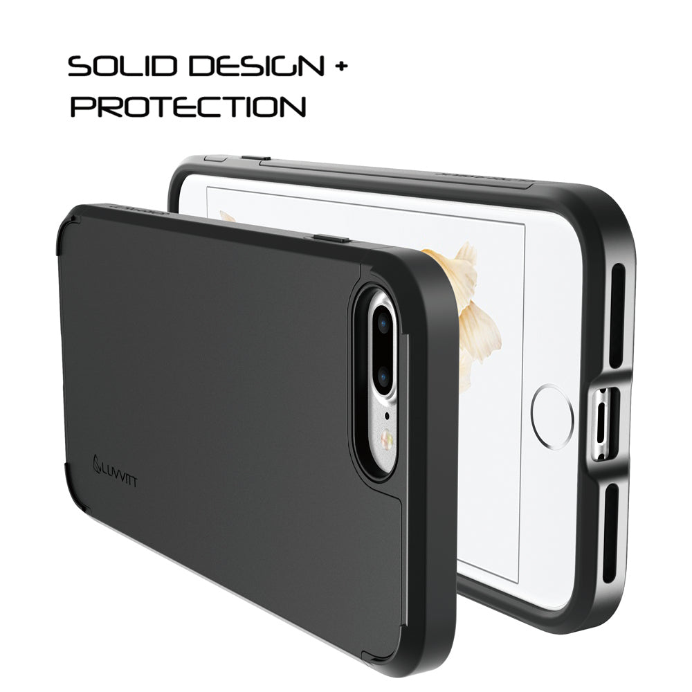 LUVVITT ULTRA ARMOR iPhone 7 PRO Case | Dual Layer Back Cover - Black