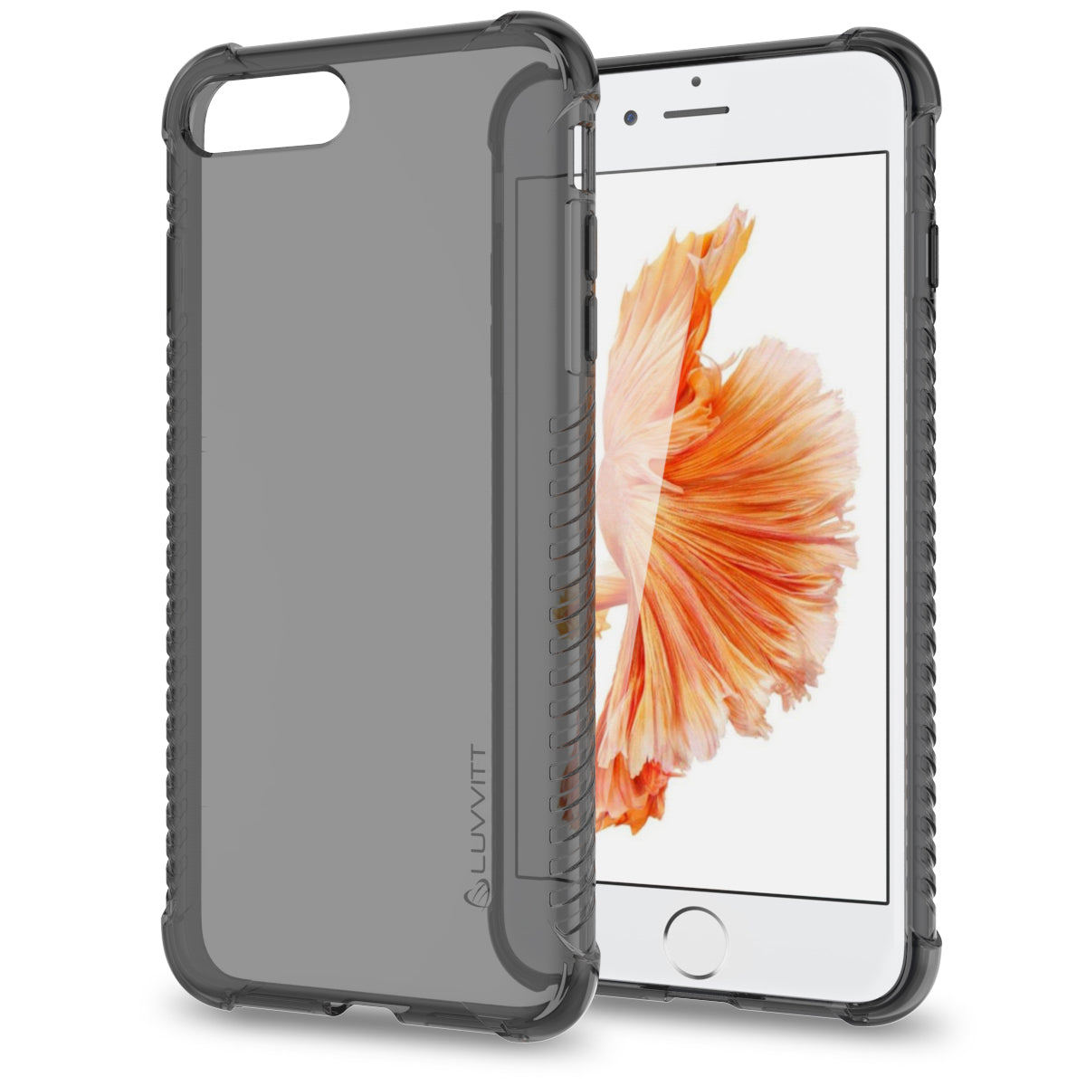 Luvvitt Clear Grip Flexible TPU Case for iPhone 7 Plus and 8 Plus - Black