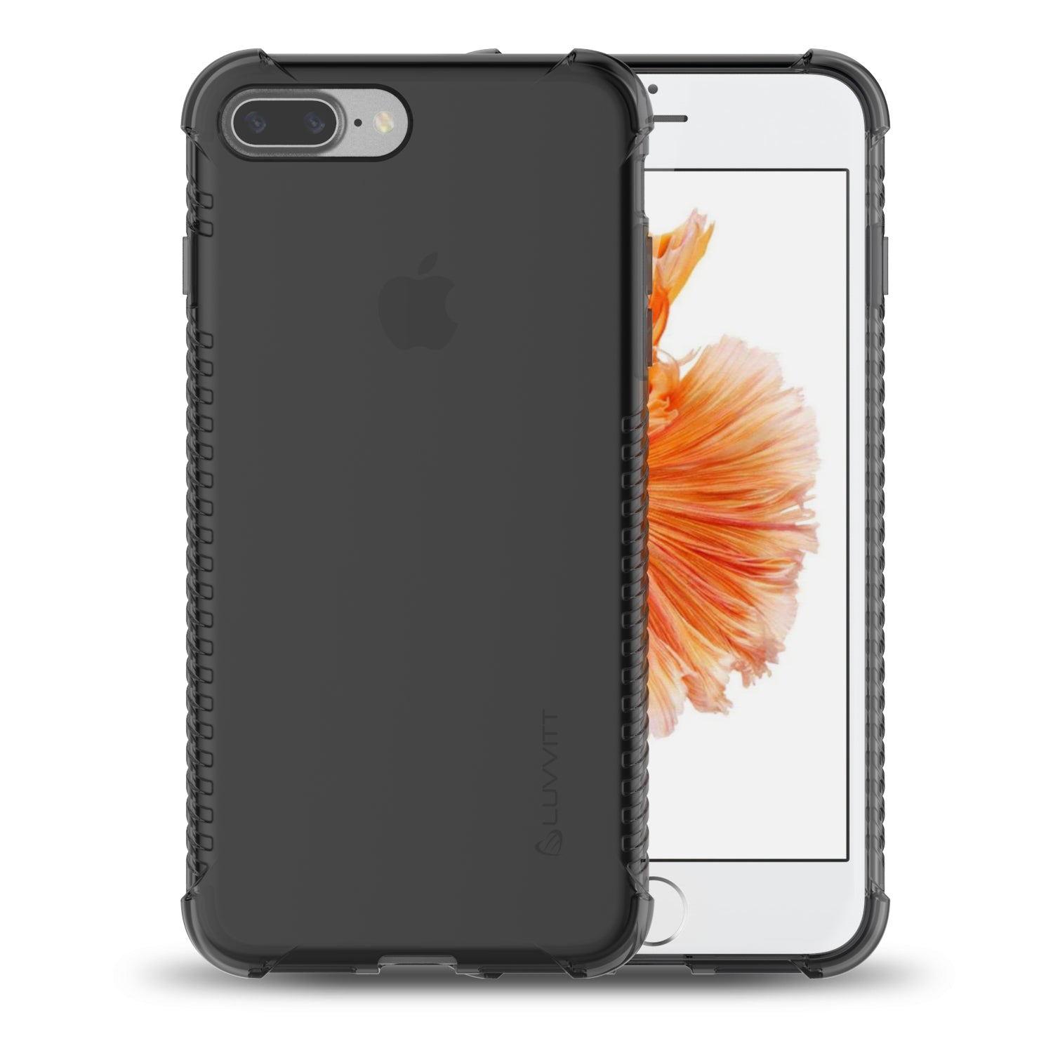 Luvvitt Clear Grip Flexible TPU Case for iPhone 7 Plus and 8 Plus - Black