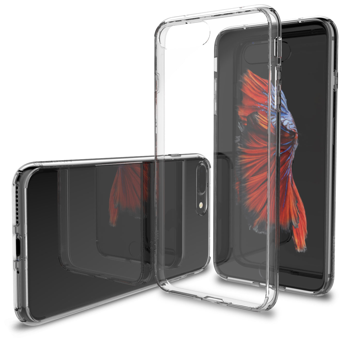 Luvvitt Clear View Hybrid Case for iPhone 7 Plus and 8 Plus - Crystal Clear