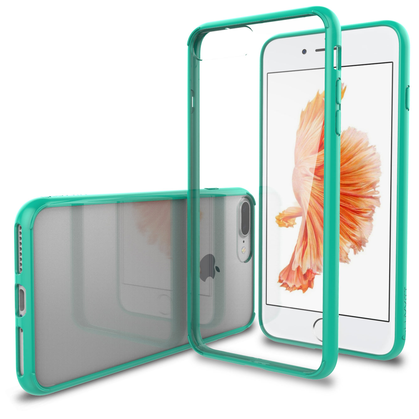 Luvvitt Clear View Hybrid Case for iPhone 7 Plus and 8 Plus - Teal