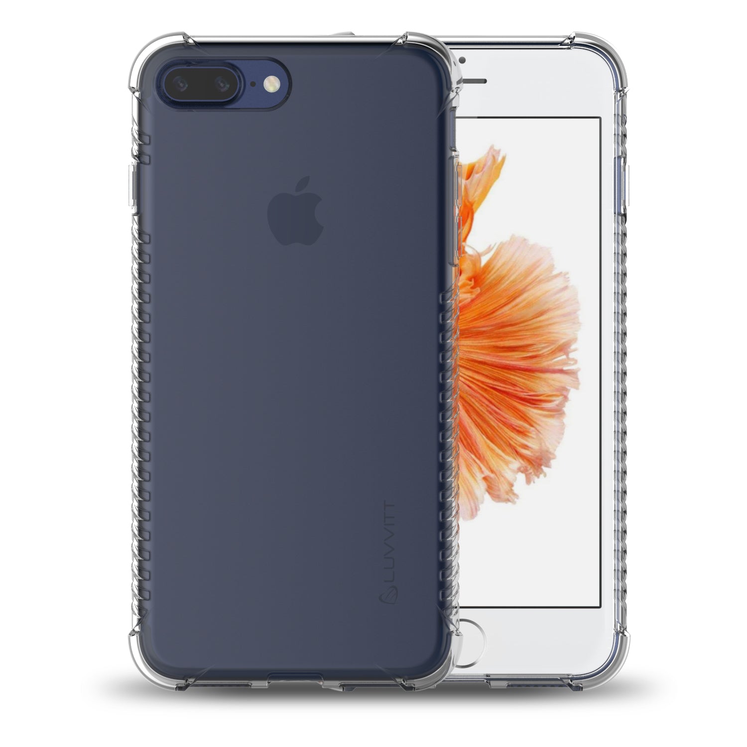Luvvitt Clear Grip Flexible TPU Case for iPhone 7 Plus and 8 Plus - Clear