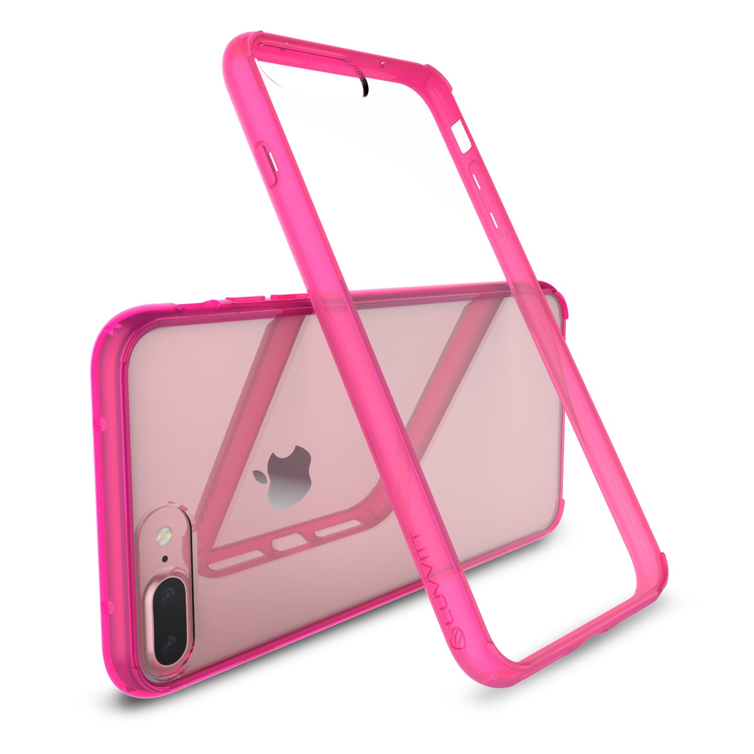 Luvvitt Clear View Hybrid Case for iPhone 7 Plus and 8 Plus - Transparent Pink