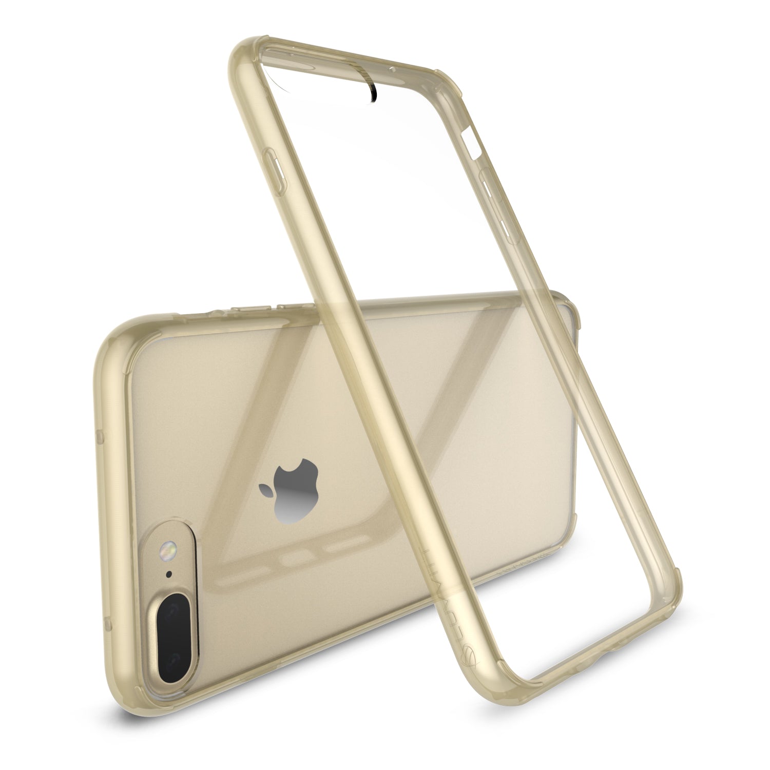 Luvvitt Clear View Hybrid Case for iPhone 7 Plus and 8 Plus - Transparent Gold