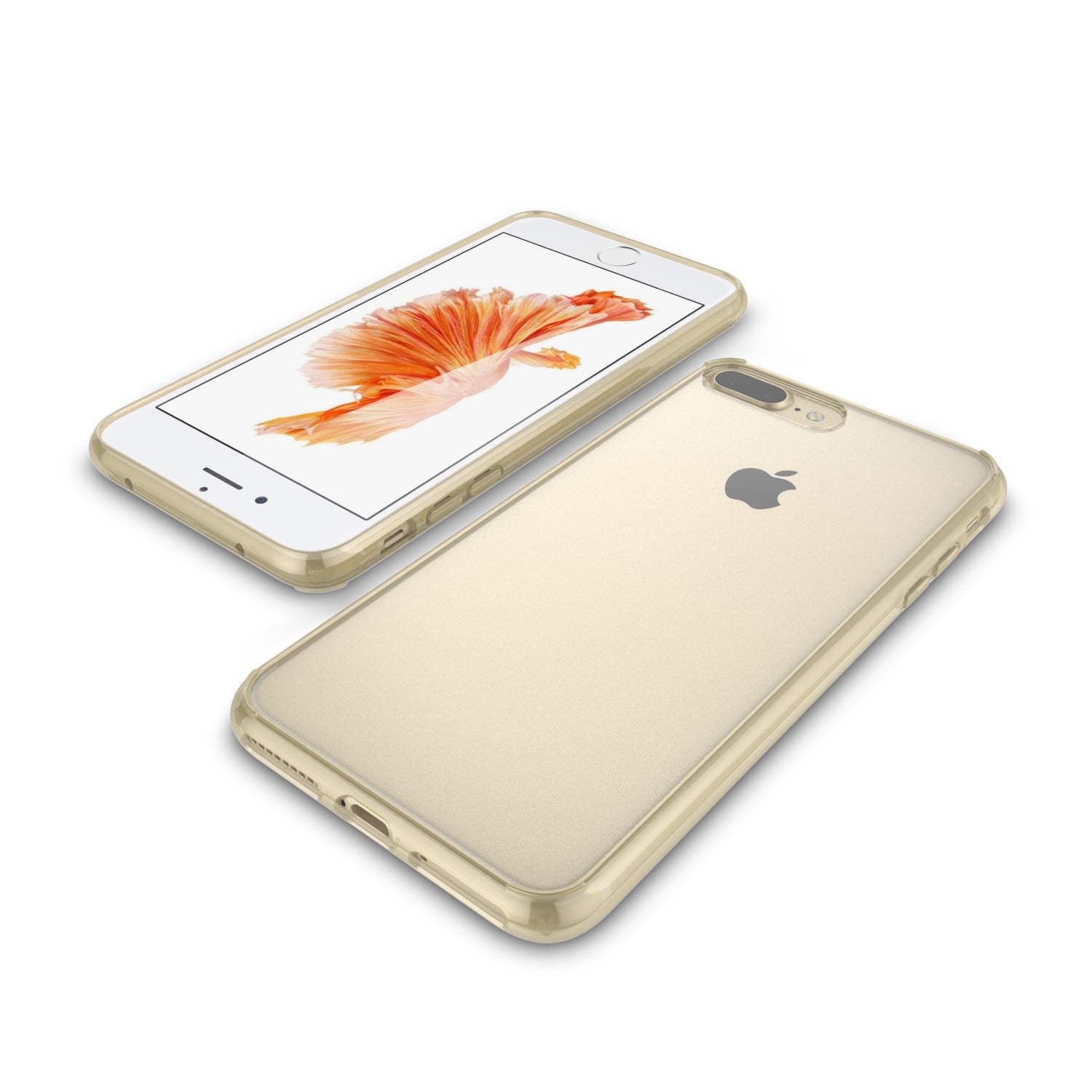 Luvvitt Clear View Hybrid Case for iPhone 7 Plus and 8 Plus - Transparent Gold