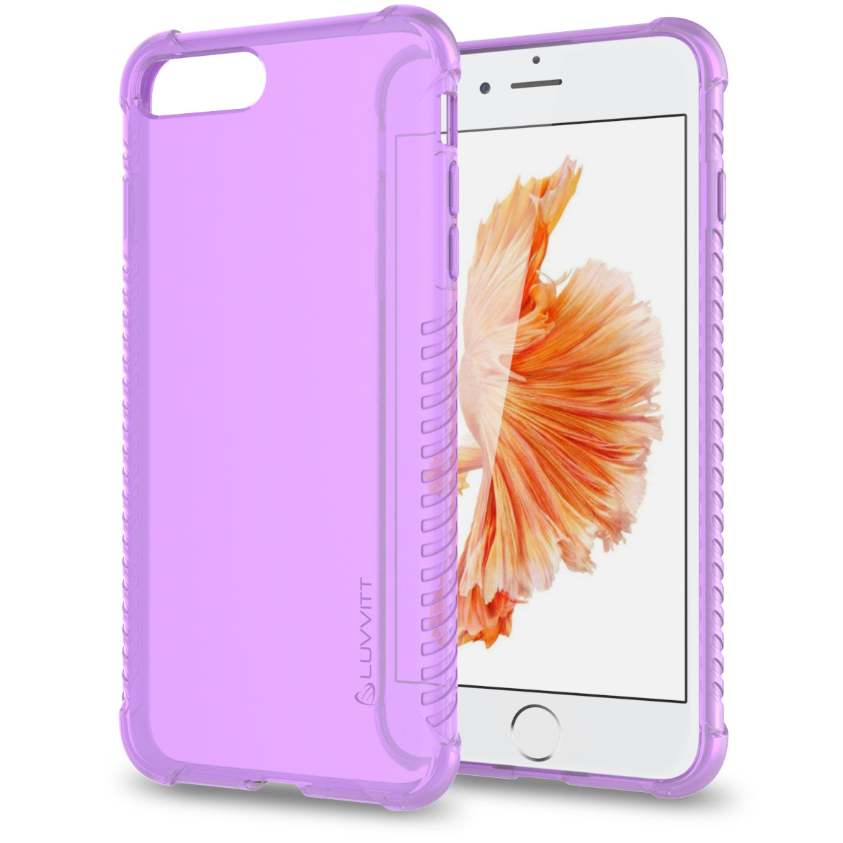 Luvvitt Clear Grip Flexible TPU Case for iPhone 7 Plus and 8 Plus - Violet