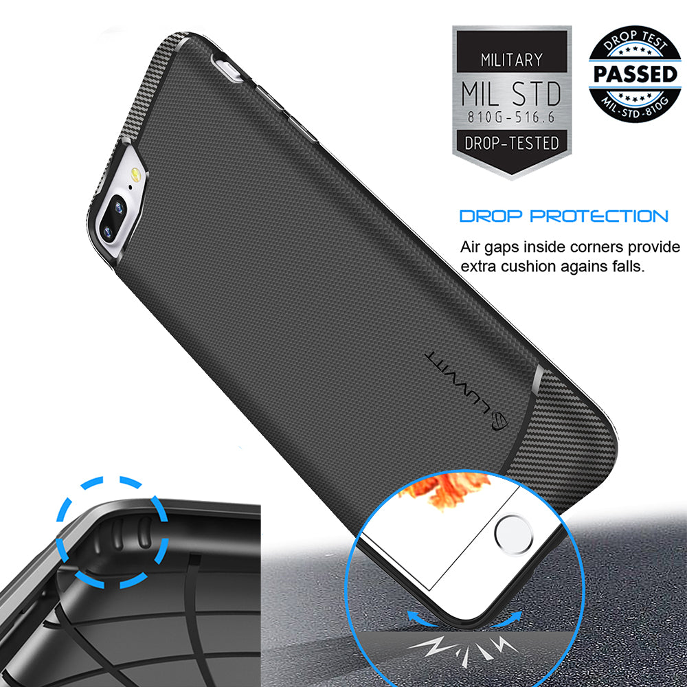 LUVVITT SLEEK ARMOR iPhone 7 PRO Case | Dual Layer Back Cover - Black