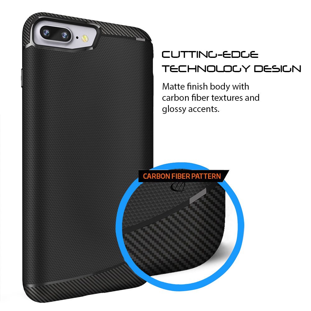LUVVITT SLEEK ARMOR iPhone 7 PRO Case | Dual Layer Back Cover - Black