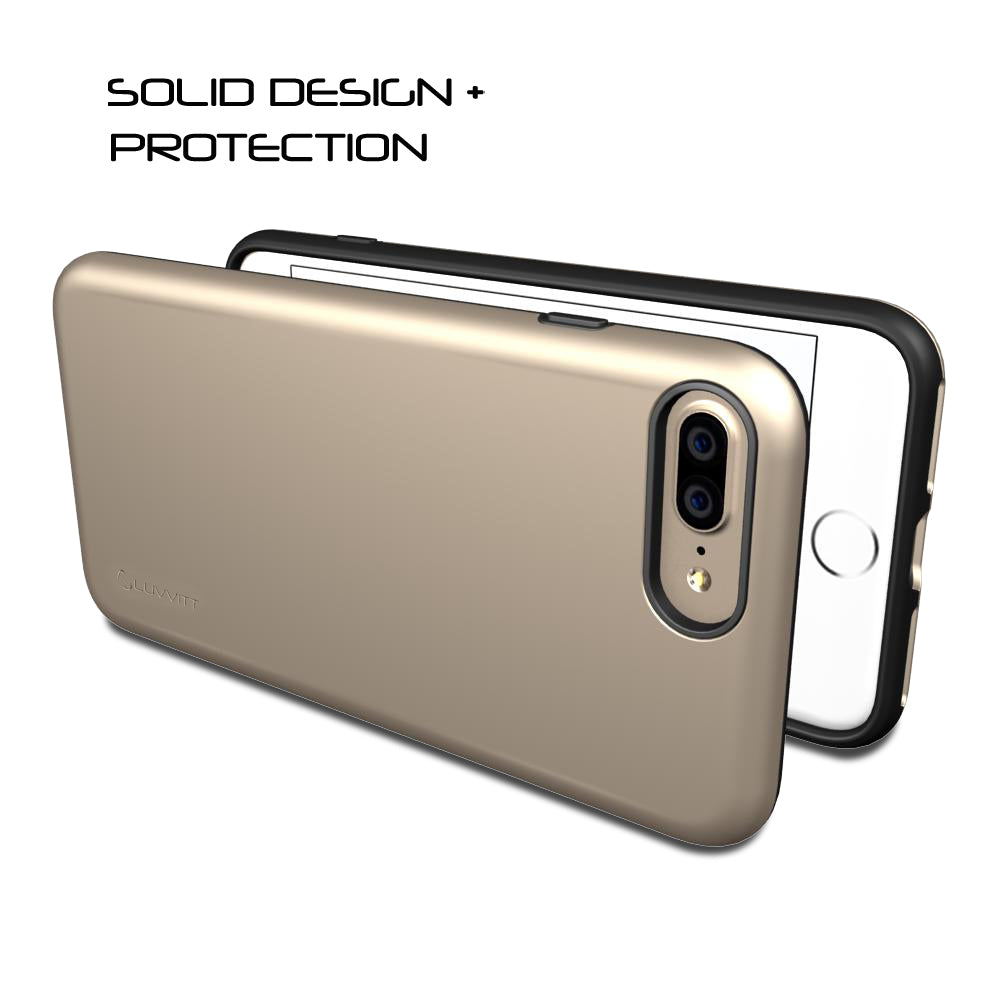Luvvitt Super Armor Dual Layer Case for iPhone 7 Plus and 8 Plus - Gold