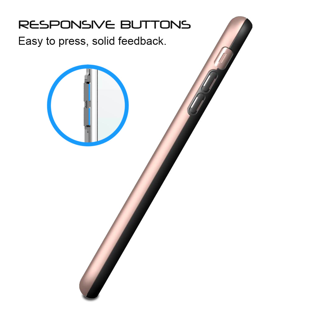 Luvvitt Super Armor Dual Layer Case for iPhone 7 Plus and 8 Plus - Rose Gold