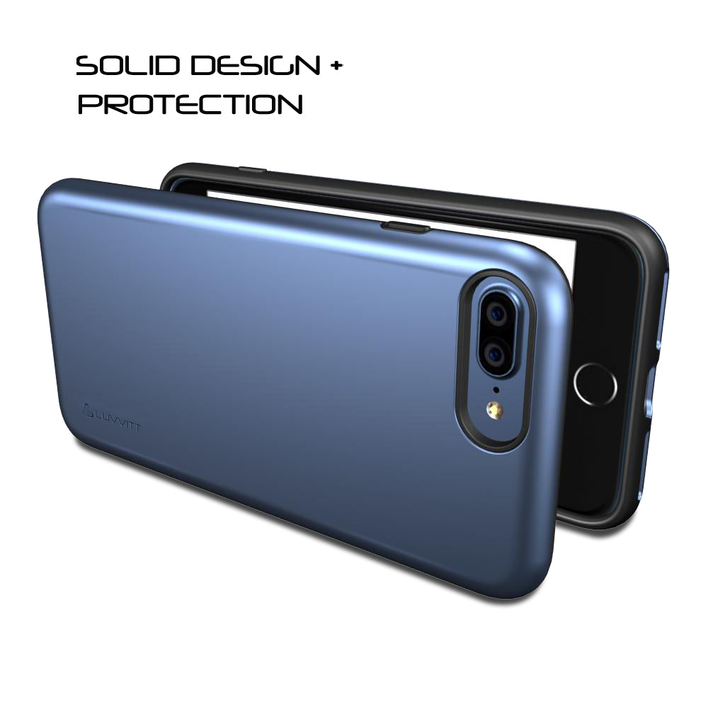 Luvvitt Super Armor Dual Layer Case for iPhone 7 Plus and 8 Plus - Space Blue