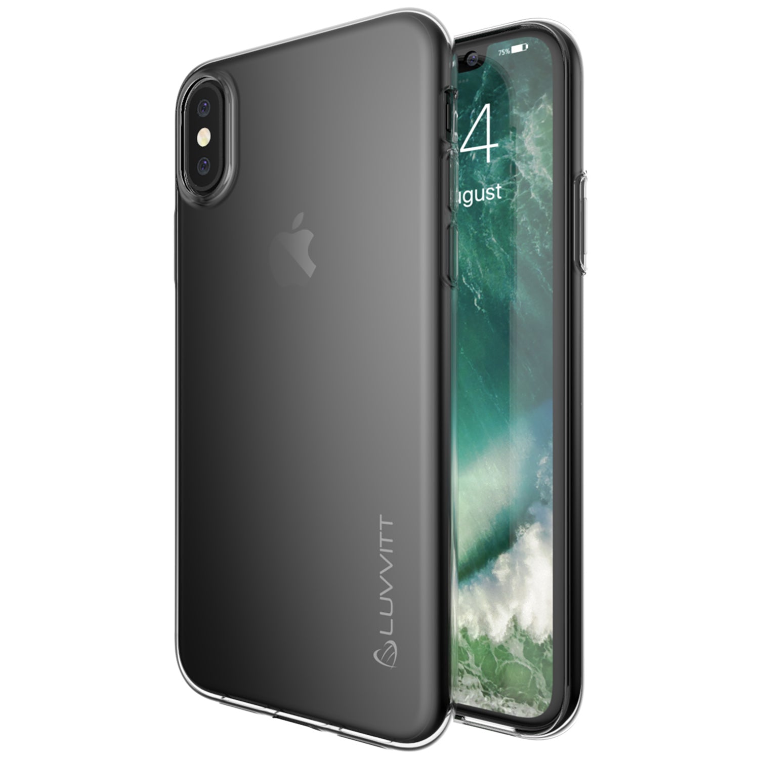 Luvvitt Clarity Case for iPhone XS / X Slim Flexible TPU Rubber - 4 Pack Bundle